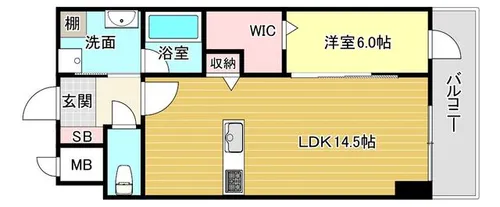 ベルンガーデン勝山北【404号室】の間取り