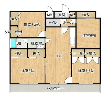 アレックス若園【2階】の間取り
