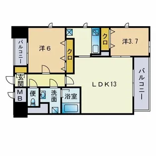 ブラン・スタイル博多【12階】の間取り