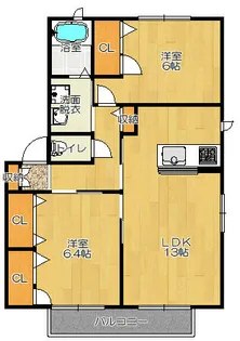 グランドコートC棟【1階】の間取り