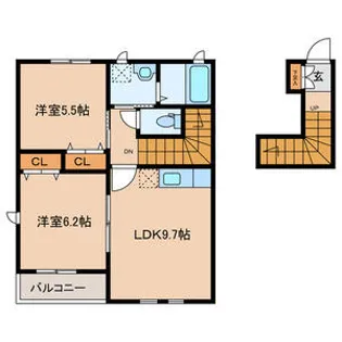 サンマーレ【2階】の間取り