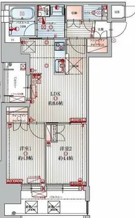アクタス福岡県庁前グラシア【6階】の間取り