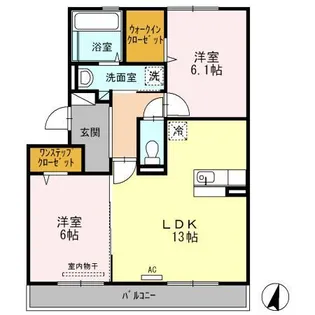 セゾンランタナⅡ【3階】の間取り