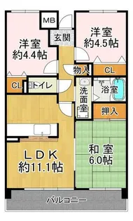 井吹東シティコート【1階】の間取り