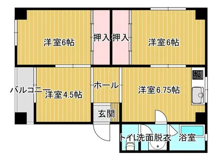 第二江上ビル【404号室】の間取り