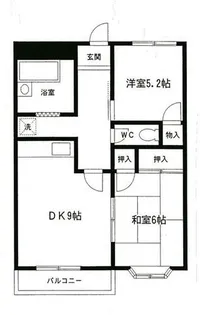 エルディム大東【A205号室】の間取り