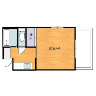 来富ビルⅡ【403号室】の間取り