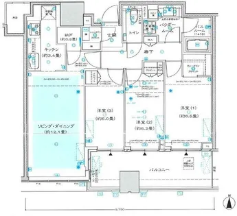 梅田ガーデンレジデンス【25階】の間取り