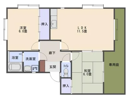 リラハイム【202号室】の間取り