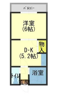 泉都ハイツ柏原【2階】の間取り