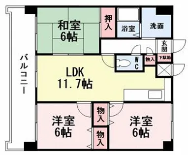 FARO戸畑駅前マンション【1102号室】の間取り