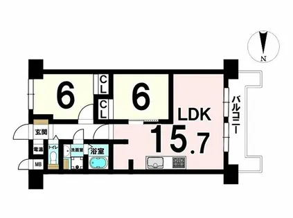 パルムハウス江坂【8階】の間取り