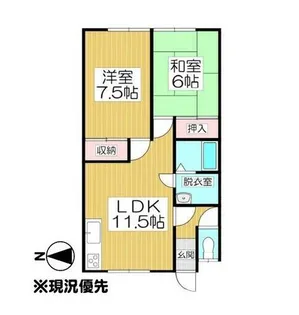 コーポあすなろV【2階】の間取り