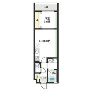 GARDENIA東住吉【3階】の間取り