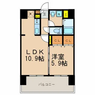 フェリス スクエア【0807号室】の間取り