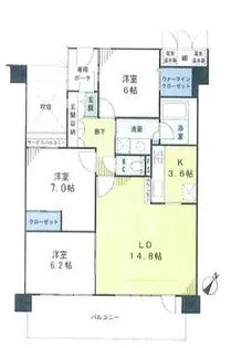 セーリオ千里中央グラントレンザ【902号室】の間取り