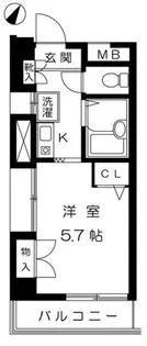Kフラット【3階】の間取り