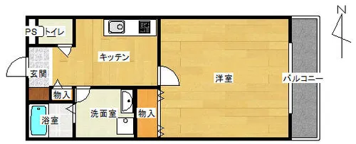 ウエストワン【2階】の間取り