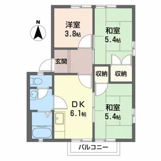 ディアス寿里【107号室】の間取り