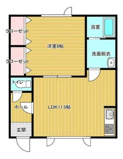 コーポアスター末広【2階】の間取り