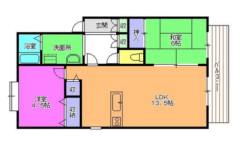 メゾングレーヌ【1階】の間取り