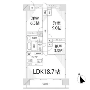 キャッスルコート飾磨【8階】の間取り