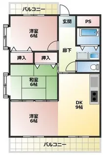 カトレアハイツ【201号室】の間取り