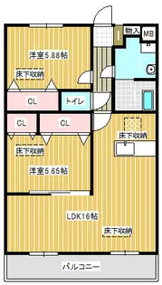 ルネス荒木一番館【1階】の間取り