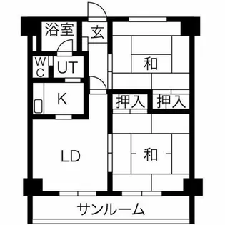 朝日レジデンス【602号室】の間取り