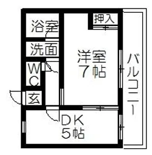 シティコート朝妻【302号室】の間取り