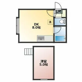 シティコート嶺【202号室】の間取り