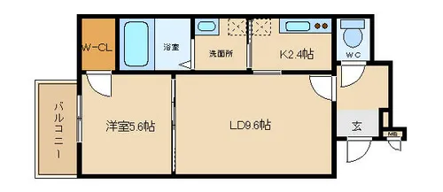 チェリーブロッサムV番館【102号室】の間取り