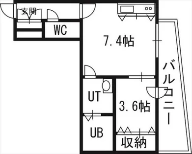 プリマベーラ発寒南【202号室】の間取り