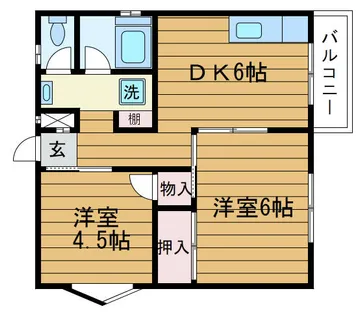 いかはなハイツ【2階】の間取り