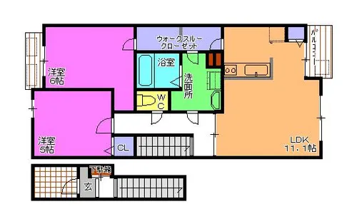 フォルトューナ・M Ⅱ【2階】の間取り