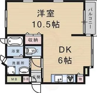 レジデンスエスタ【202号室】の間取り