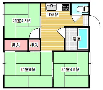 コーポ西が丘【1階】の間取り