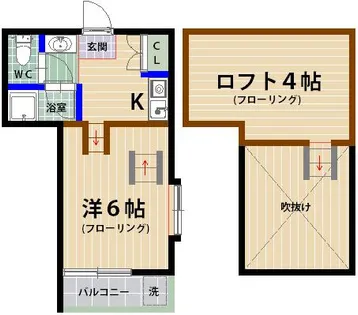 メゾン・ド・カナール【201号室】の間取り
