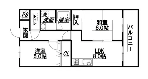 エクシード鳳【305号室】の間取り