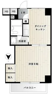 ニューライフ大手前B棟【10階】の間取り