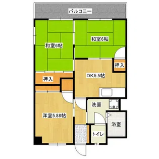 シャンピア湯川【4階】の間取り