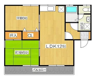 セジュールパティオ【A201号室】の間取り