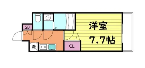 アドバンス大阪城シュアーヴ【4階】の間取り