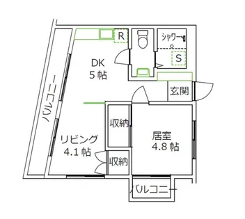 コーポ倉屋敷【303号室】の間取り