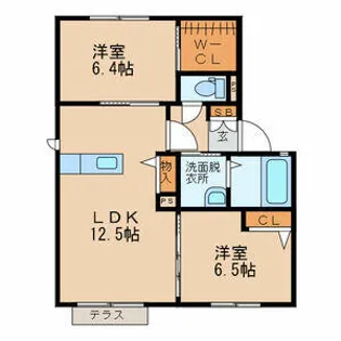 リバプールⅠ番館【1階】の間取り