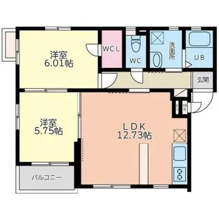 ヴィアンジュ小倉EAST【W301号室】の間取り