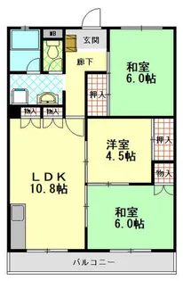 東部市場マンション C棟【3階】の間取り