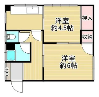福井マンション【402号室】の間取り