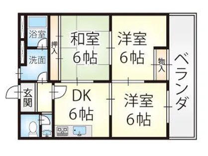 ヤマイチPLAZA東松江【4階】の間取り