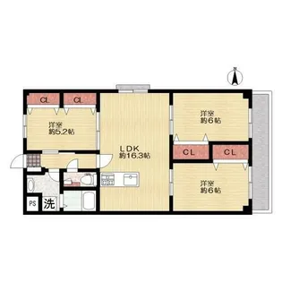 第3山内マンション【4階】の間取り
